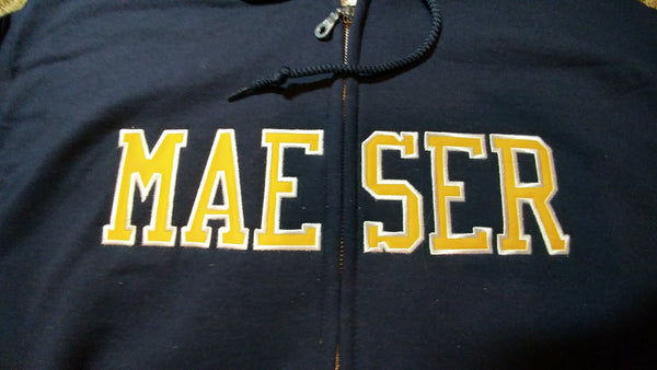 MAESER Youth Navy Hoodie with Full Zipper